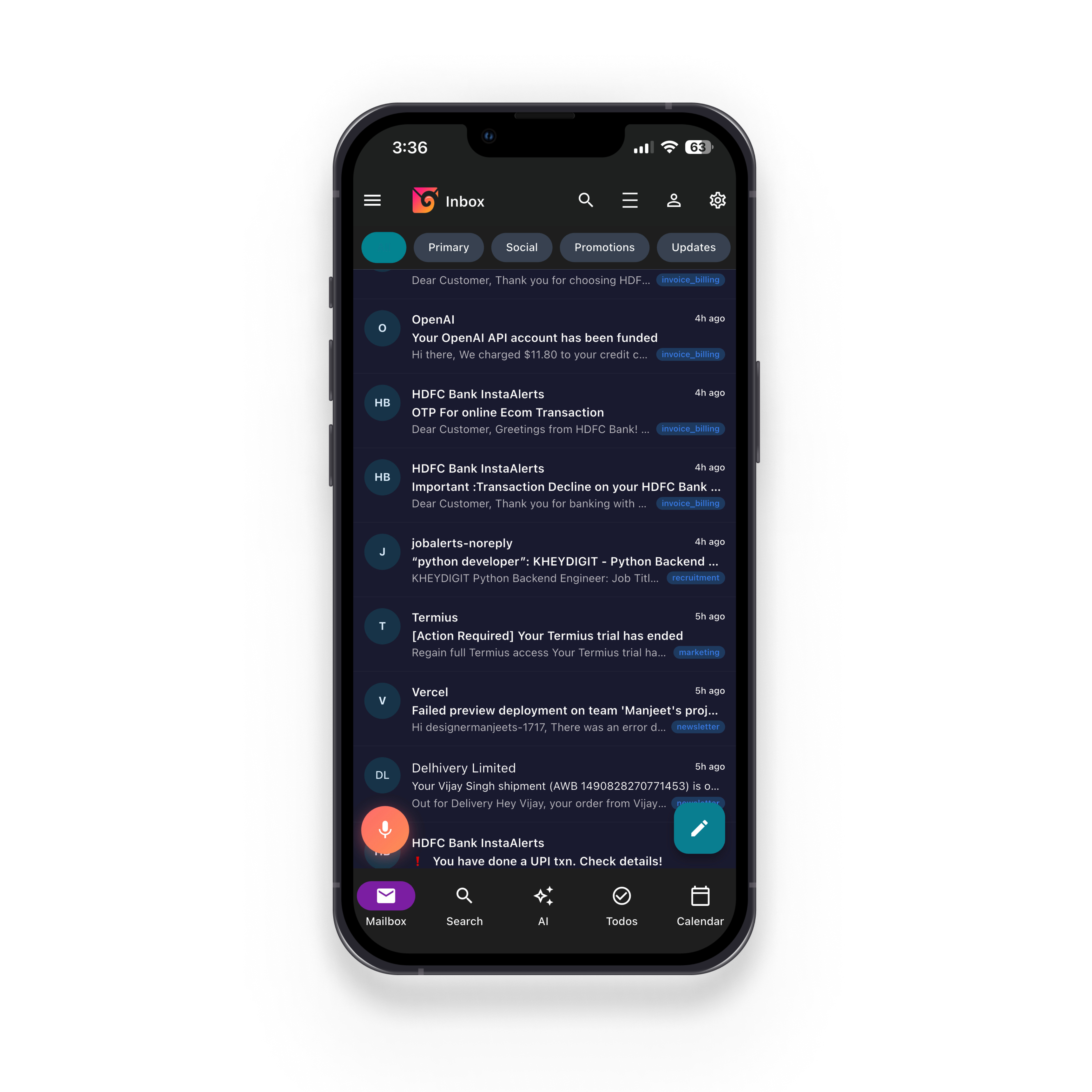Gajaro cross-mailbox conversation threading